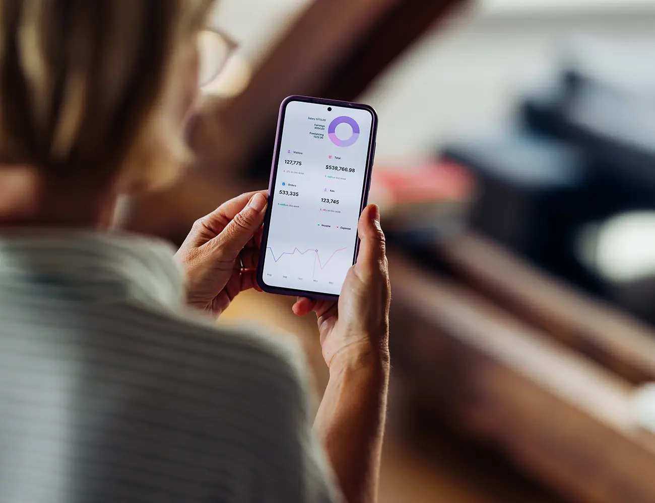 woman with phone